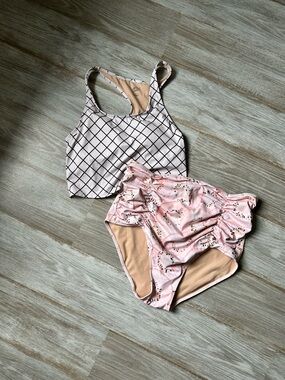 Kortni Jean Mixed Pattern Maternity Bathing Suit